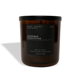 Ryan House Candles Thoughtfully Designed Ethically Elevated Luxurious 14.5 Ounce Hand Poured Natural Soy Scented Votive Jar Candle for Home or Office, Lavender Eucalyptus, 85004484842