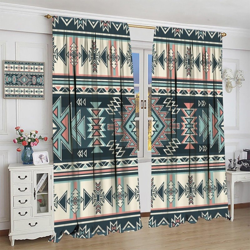 LOMADIA Aztec Blackout Curtain, Native American South Western Fantasy Bohemia