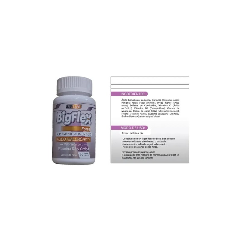 Acido Hialuronico Bigflex Reforzado Vitamina D3 Pack 2 Frasc
