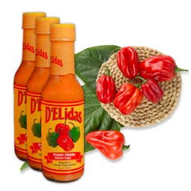 D'ELidas Habanero Hot Sauce, Natural Habanero Pepper Hot Sauce, Chombo Picante Sauce #1 in Panama, Non-GMO, Keto Friendly Food Habanero Sauce, 5 Fl Oz (Pack of 3)