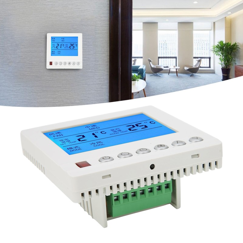 AC220V Smart Thermostat Central Air Conditioning Water Temperature Threespeed Switch