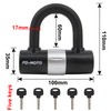 FD-MOTO U Lock Motorcycle Steel Disc Lock High Security Carabiner