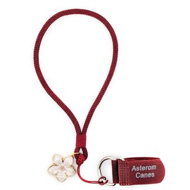 Asterom Women's Walking Cane Accessory - Fashionable Cane Wrist Strap, Red