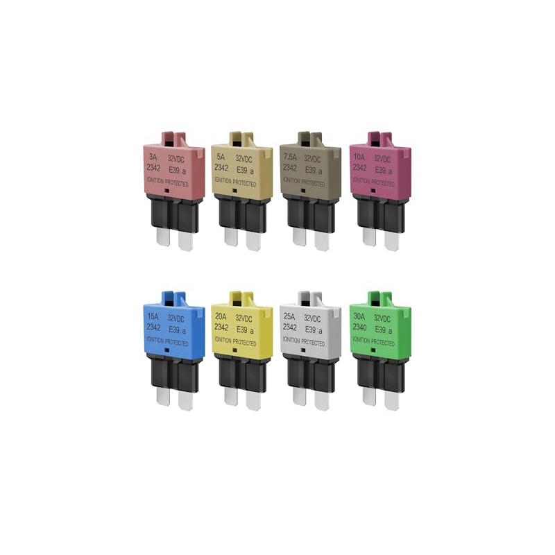 Nerites Standard Manual Resettable Fuse Kit - 3A to 30A