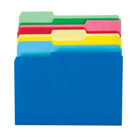 Office Depot® Brand File Folders, Letter Size, 1/3 Cut, Assorted Colors, Pack Of 24