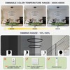 Benkut 2-Rings Modern LED Chandelier Black for Dining Room, Circular