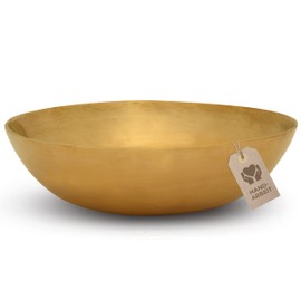 MASSAGE-EXPERT Tibetan Singing Bowl, Wide Head Bowl, Diameter 13.5 cm, 290 g, Moving, High Sound for Effective Sound Massage and Sound Therapy in the Upper Body Area, Professional Quality