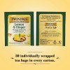 Twinings Lemon Ginger Herbal Tea Bags 50 Count Caffeine Free