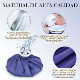 2PCS Bolsa de Hielo Terapia,Bolsa para Agua Caliente y Fria para Aliviar Dolores Musculares,Articulaciones,Dolor de Cabeza.Bolsa Hielo para Desinflamar de 9 Pulgadas Compresa Fria y Calientes Duradera
