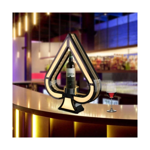 Unbranded LED Lighted Liquor Bottle Display Stand Ace Of Spades