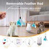 DOEL Cat Toys Interactive for Indoor, Rechargeable Automatic Rotating Feather
