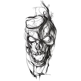 Tatuaje De Hierbas De Jugo Pegatina Calavera Flor Degradado Semipermanente No Reflectante