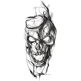 Tatuaje De Hierbas De Jugo Pegatina Calavera Flor Degradado Semipermanente No Reflectante