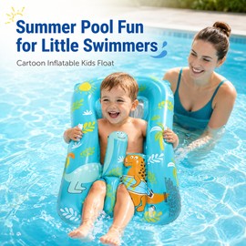 Kids Inflatable Swim Ring for Pool & Beach Play – Cartoon PVC Float Toy for Summer Water Fun