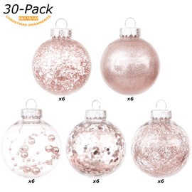 Sea Team 100 mm / 3.94 inch Fine Decorative Item with Paintings and Sparkling Christmas Tree Decorations, Themed Bauble Set, 16 Pieces