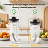 Replacement Straw for Ninja Blender Cups Replacement 24oz/32oz, 2 Pcs
