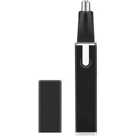 Recortador de vello nasal， Recortador profesional de cejas y vello facial sin dolor for hombres y mujeres, cuchillas IPX7 for una fácil limpieza,Black