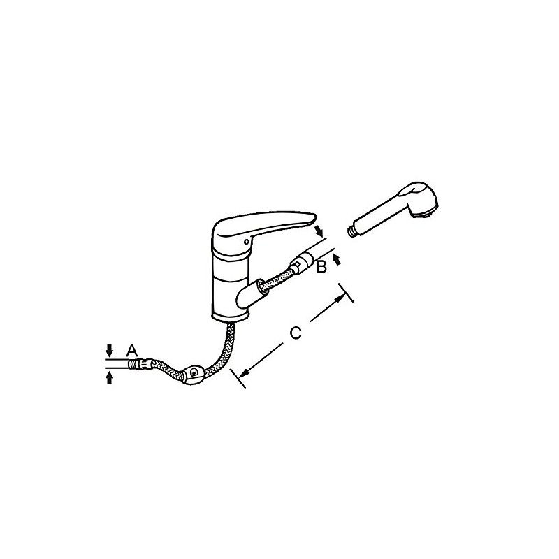 Succsale-Deante Shower Hose - Replacement Hose M15/1 x 1/2 Inch