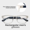Zeelool Blue Light Glasses for Men Metal Rectangle Eyeglasses JGM146843-01