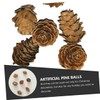 DOITOOL Set of 50 Dried Pine Cones Decorative Artificial Pine