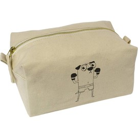 'Dog Boxer Standing' Canvas Wash Bag/Makeup Case (CS00044099)