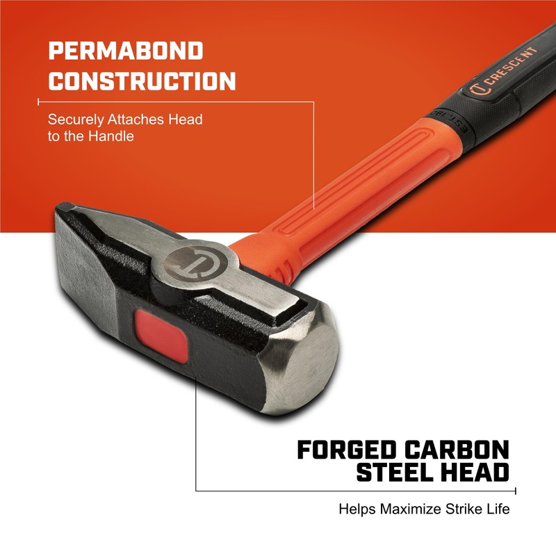 CRESCENT - HAMMER, 4LB BLACKSMITH, FIBERGLASS (CHFBS64)