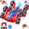 Ancitoy Spider Remote Control Cars Toys, 8WD Off Road Stunt Car with Gesture Sensing, Drift RC Car with LED Light, Music and Spray, Toys Gifts for 6 7 8-12 Years Old Boys Girls (Red)