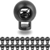 1-Hole Cord Stopper, Pack of 20, in Black, up to