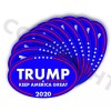 TRUMP 2020 Keep American Great Bumper Stickers Oval Decals Blue