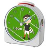 CreaDesign, WU-71-1011, Fußball, analog Kinderwecker weiß, Funkwecker mit Sweep-Uhrwerk und