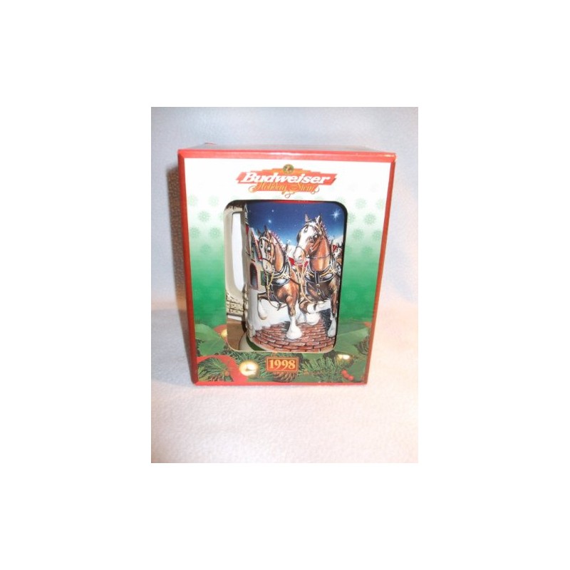 Budweiser 1998 Grants Farm Holiday Stein