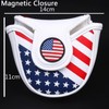 PU Leather USA Flag Golf Half Mallet Putter Club Cover