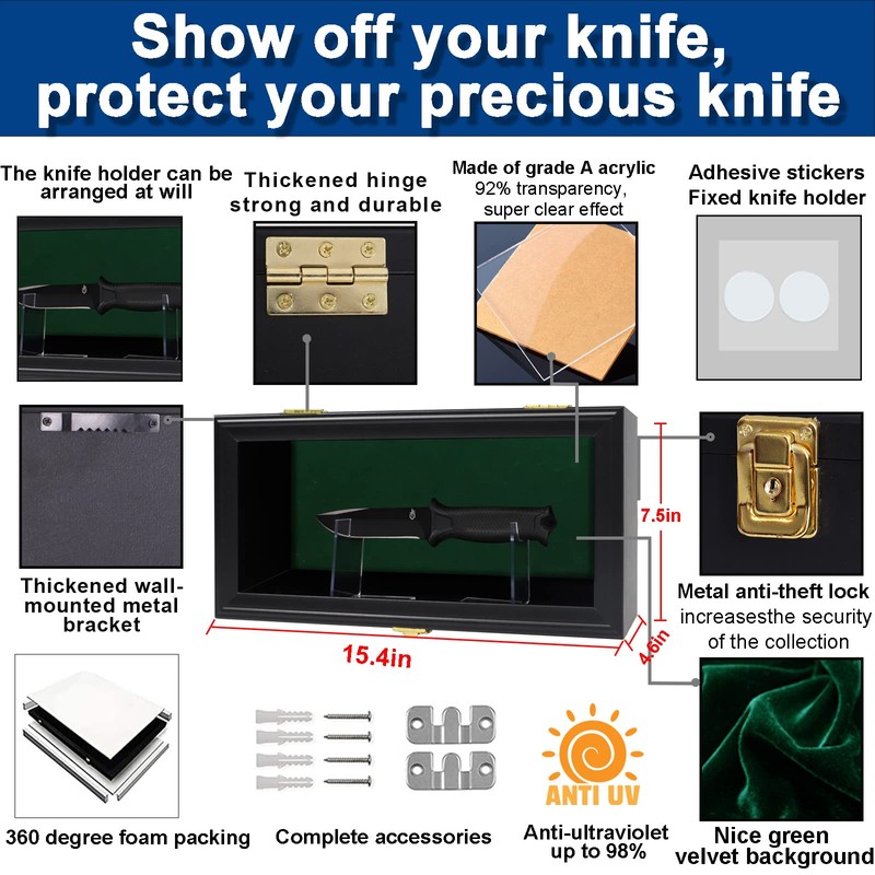 COMSREV Knife Display Case collect Pocket Knife Display Stand Military