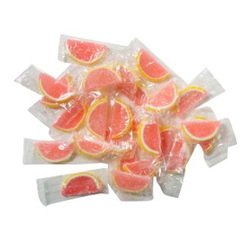 Boston Fruit Slice Individually Wrapped Gourmet Gummy Candy 1lb Box (Pink Grapefruit)