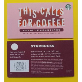 STARBUCKS CARD 2020~THIS CALLS FOR COFFEE~PACK OF 3 CARDS~GREAT PRICE~ BRAND NEW