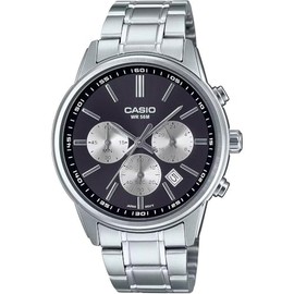 Casio MTP-E515D-1AVDF Men's Analogue Digital Quartz Watch, black, Bracelet