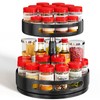 Lazy Susan Organizer Spice Rack - 2 Tier Height Adjustable