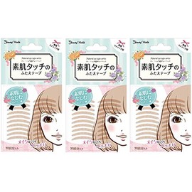 Beauty World ENT350-3set Bare Skin Touch Tape, Skin Color, Set of 3, 30 Doses, Eye Makeup