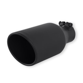 Flowmaster 15404B Exhaust Tip 4.5 Inch Angle Cut Black Ceramic Coated 304 Stainless Steel Fits 2.5 Inch Tubing 11 Inch Long - Clamp On - Sold Individually