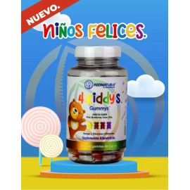 Rednatura 4kiddys Gummys Multivitaminico Kids 60 Gomitas Sabor Frutas