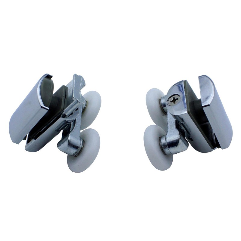 KEABATH 2pcs Shower Glass Door Rollers, Twin Wheels Runner Pulley,