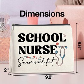 UPNEGE Nurse Gifts for Women Makeup Bag, Nursing Student Gifts for Women Cosmetic Bag Zipper Makeup Pouch - Nurse Survival Kit