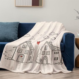 Bestie Coworkers BFF Friendship Blanket Gifts for Women Girls Kids, Soft Warm Lightweight I Wish You Lived Next Door Throw Blankets for Living Room Sofa Home Bedroom Decor 50" x 60"