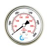 2" Pressure Gauge, Stainless Steel Case, Chrome Plated Brass Connection,