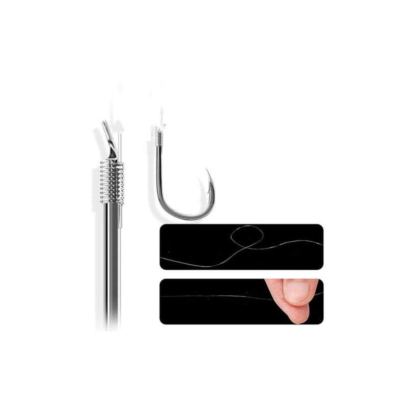 FOLANDO 10 PCS Curve Shank Carp Hooks, Fishing Hair Rigs