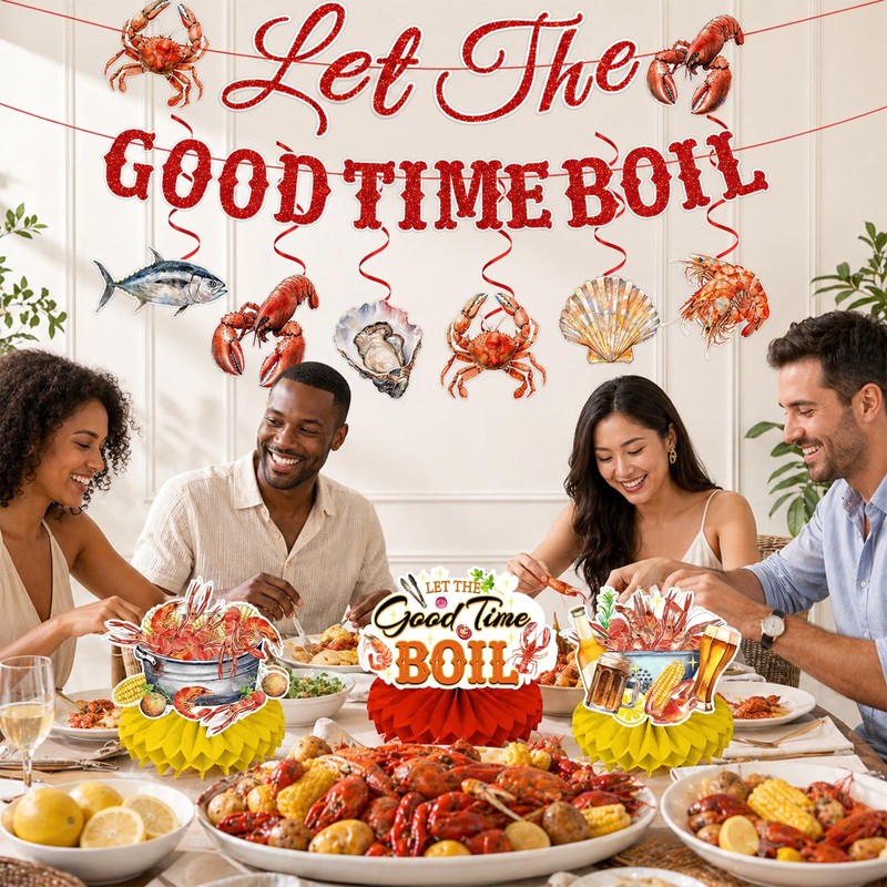 17pcs Seafood Boil Party Supplies - NO DIY