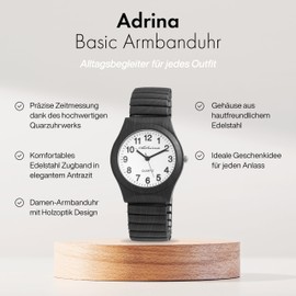 Adrina 1700045 Women's Watch with Strap Analogue Quartz Metal, Bracelet