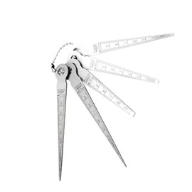 ZHQZZPH Metal Ruler-Style Feeler Gauge Set - 10 Blades Stainless Steel Gap Measuring Tool (0.04-0.40" & 1-10mm), 0.001" Accuracy for Valve/Spark Plug