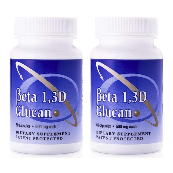 Transfer Point Beta 1,3D Glucan Immune System Boost Support – 500mg – 60 Caps of Highly Purified Beta Glucan to Enhance Immune Cell Function (Pack of 2)