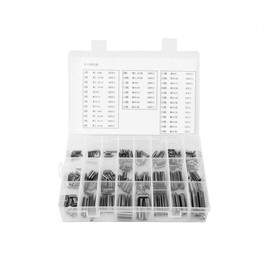 Spring Pins Assortment Set, Stainless Steel Split Spring Dowel Tension Pulley Pins Set M1.5 M2 M2.5 M3 M4 M5 M6 M8 with Box, 280 Pieces